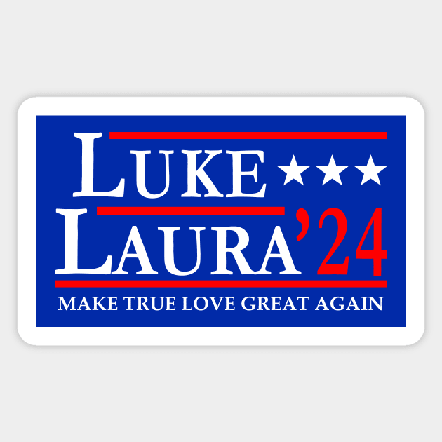 Luke and Laura True Love in 2024 Sticker by Electrovista